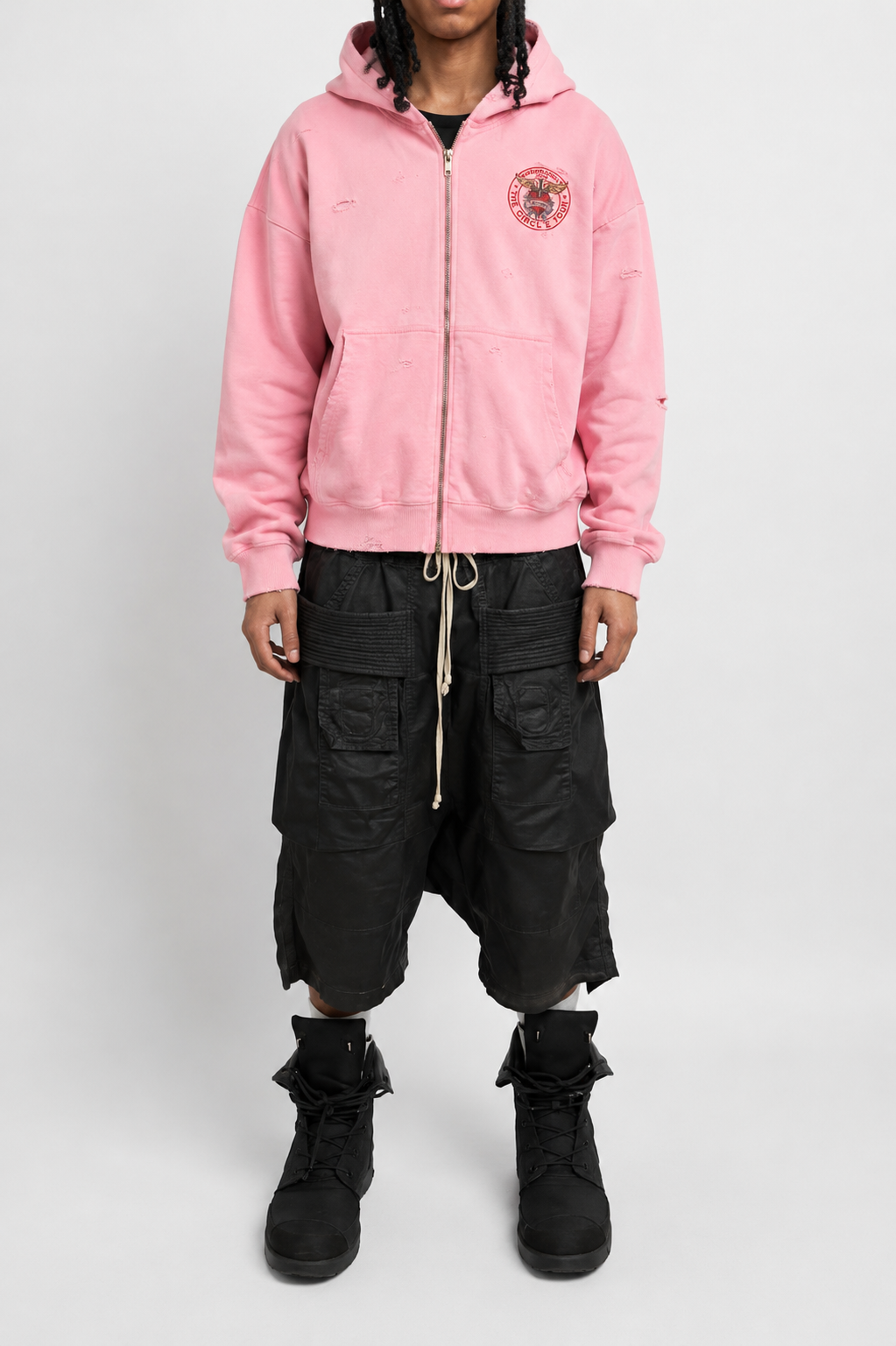 Pink Two-Heart Zip up