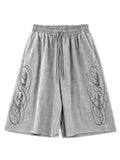 Grey Calligraphy Sweat Shorts