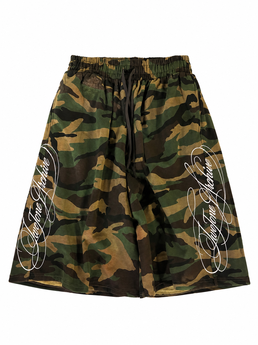 Camo Calligraphy Sweat Shorts