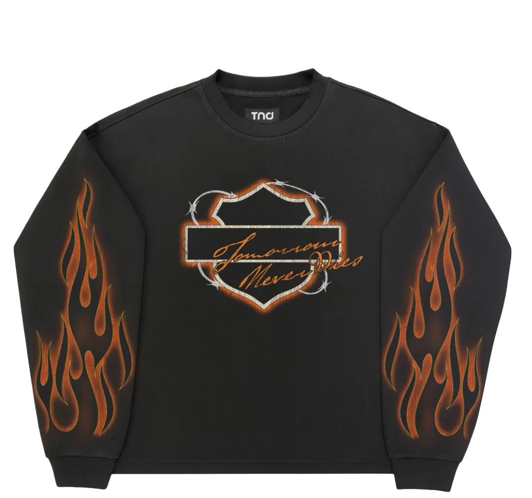 TND Biker Long Sleeve (Orange Flame)