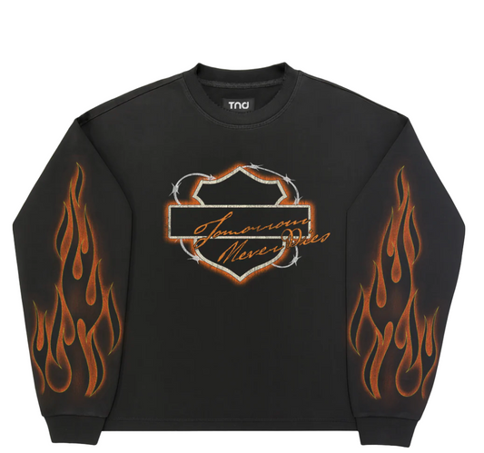 TND Biker Long Sleeve (Orange Flame)