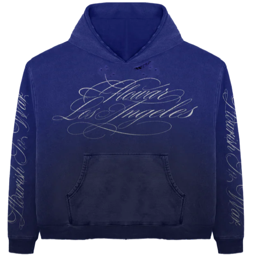 FLOWAR INK BLUE HOODIE